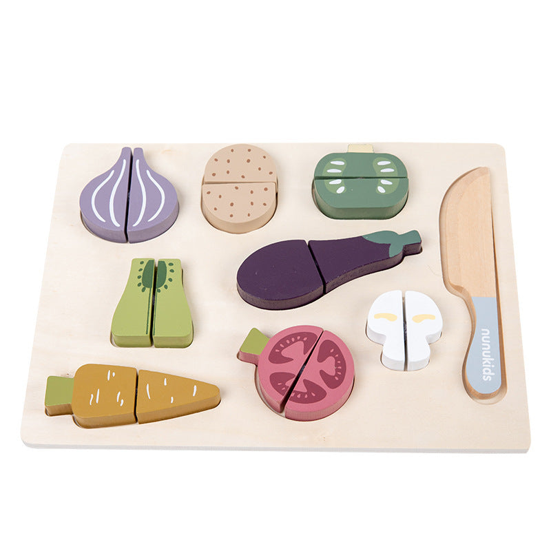 Jigsaw Wooden Veggie Chopping Puzzle