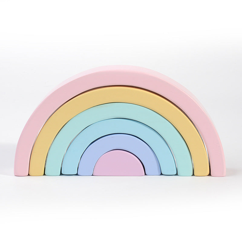 Colorful Wooden Stacking Rainbow