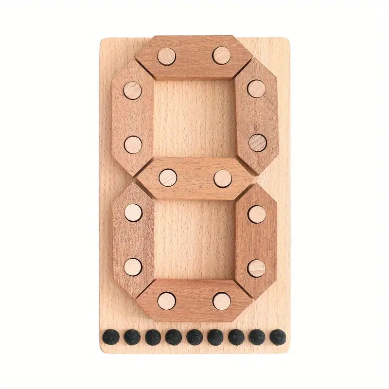 Wooden Number Puzzle - Cognitive Board