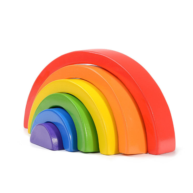 Colorful Wooden Stacking Rainbow