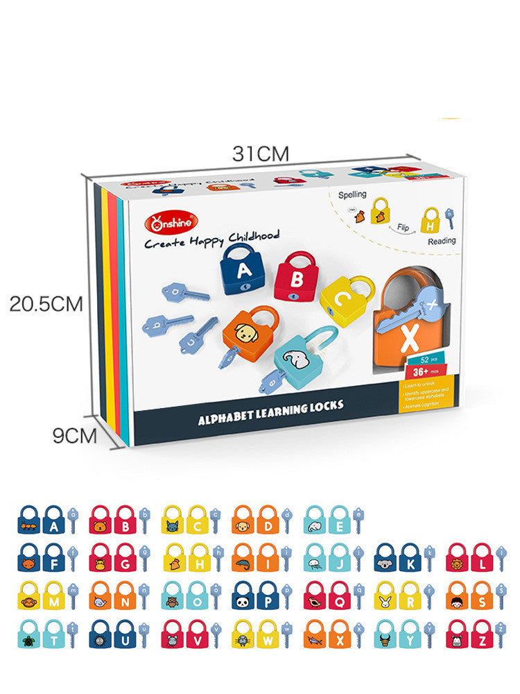 Unlock Learning: Montessori Alphabet & Number Locks Toy Set