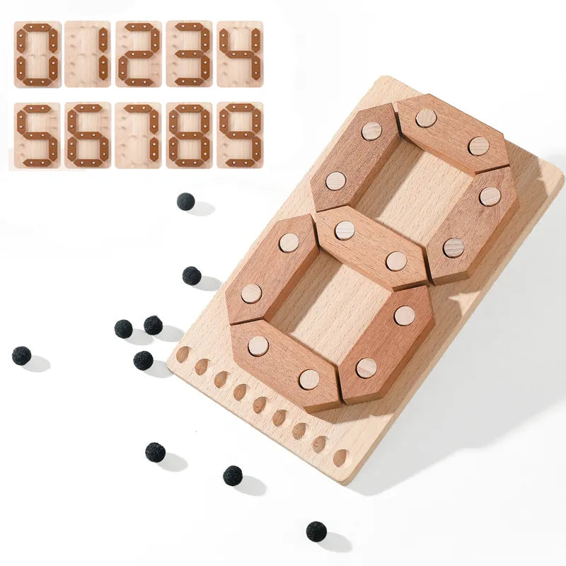 Wooden Number Puzzle - Cognitive Board