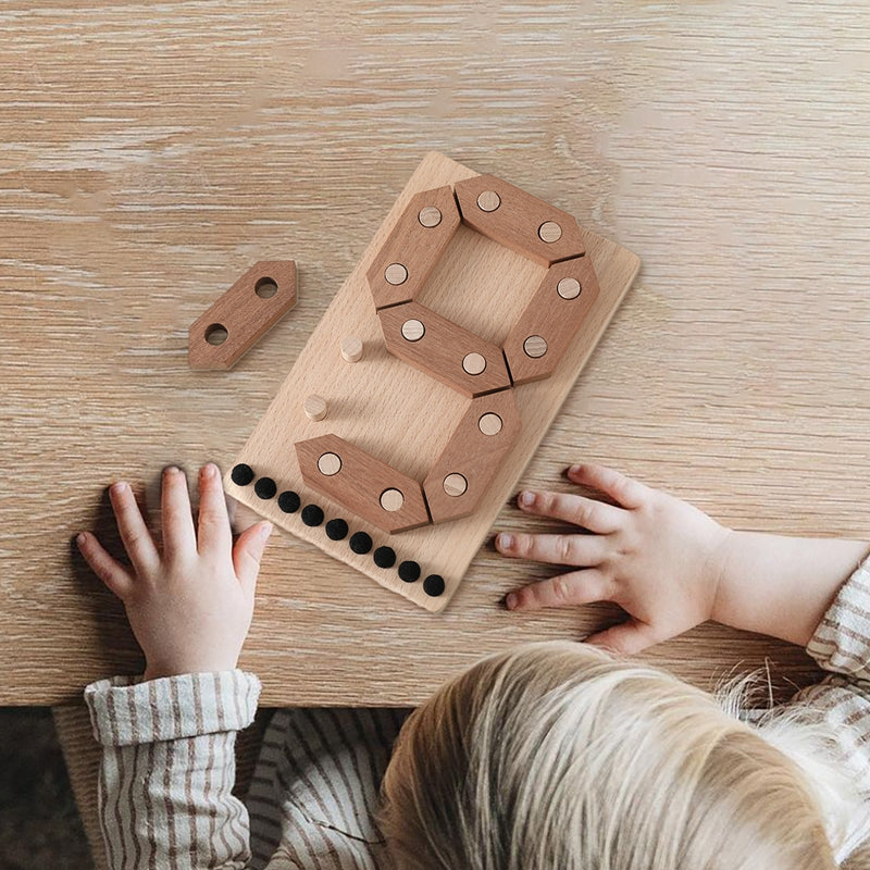 Wooden Number Puzzle - Cognitive Board