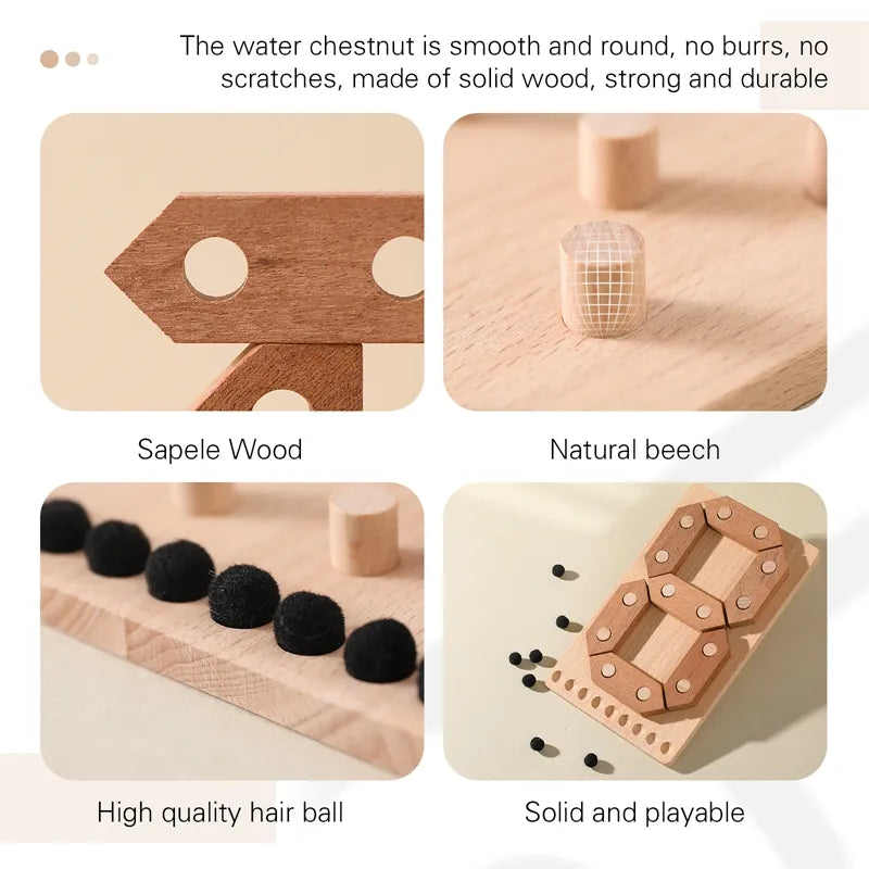 Wooden Number Puzzle - Cognitive Board