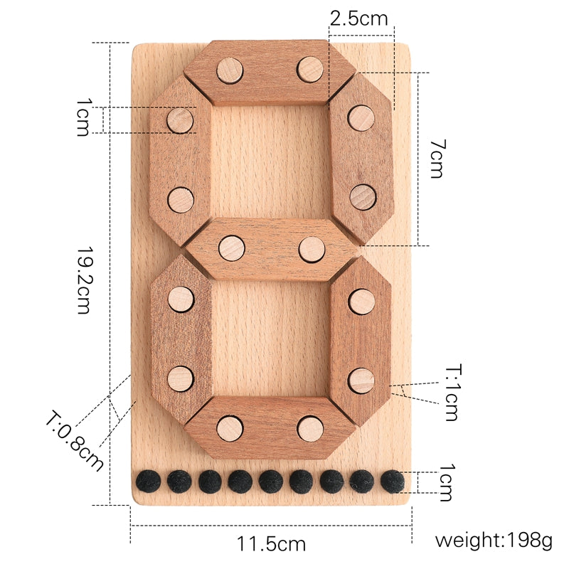 Wooden Number Puzzle - Cognitive Board