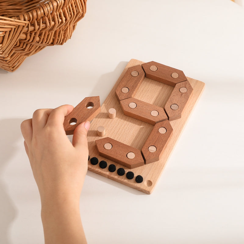 Wooden Number Puzzle - Cognitive Board